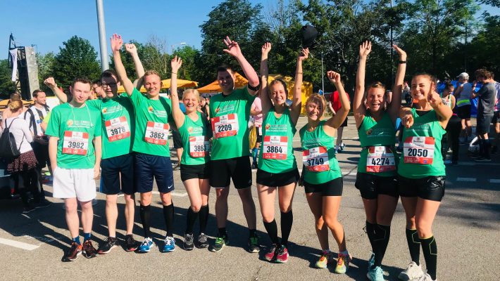 Klimaschutzteam auf LLC Marathon in Regensburg