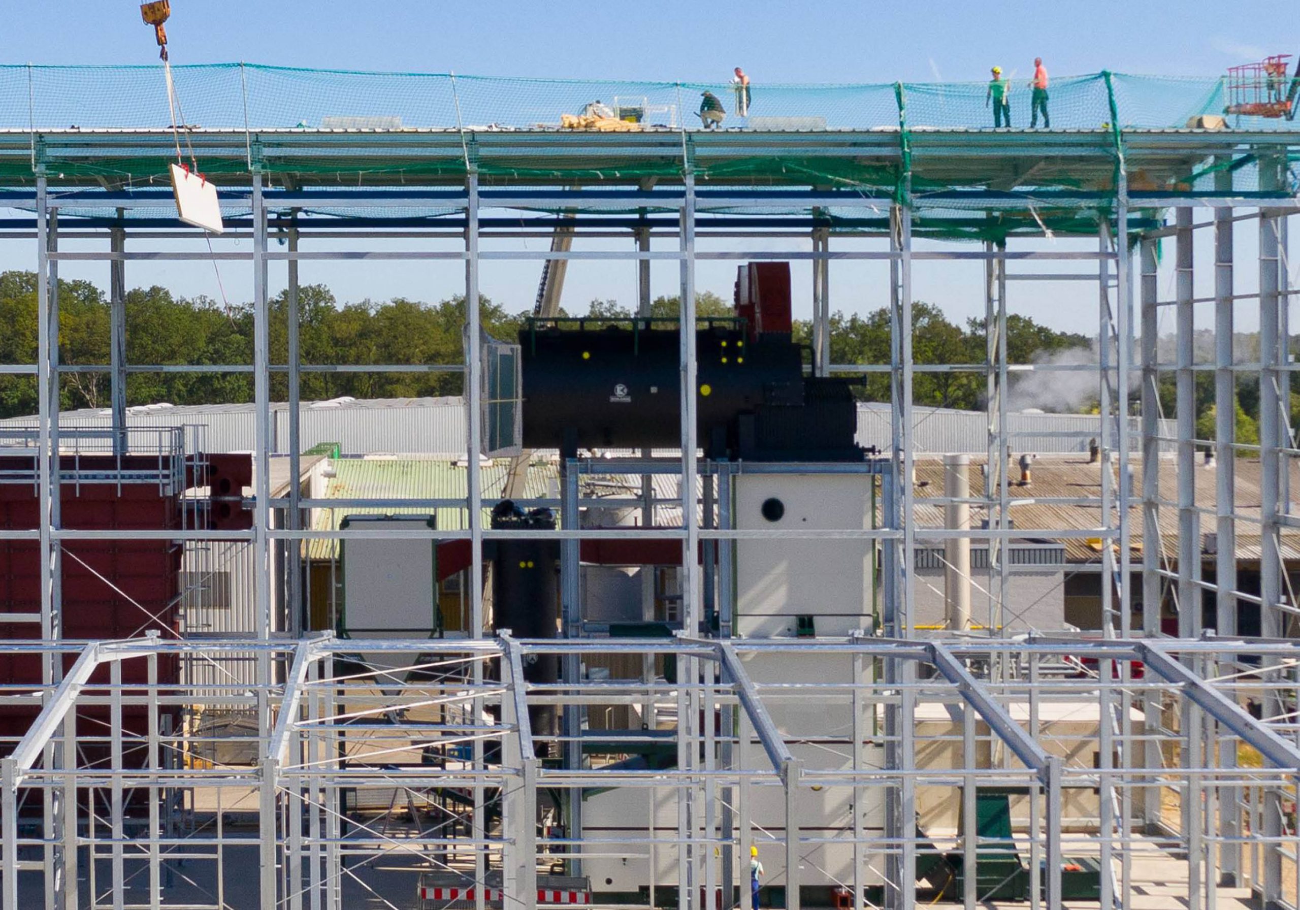 Bau des Biomasseheizwerk in Lüchow