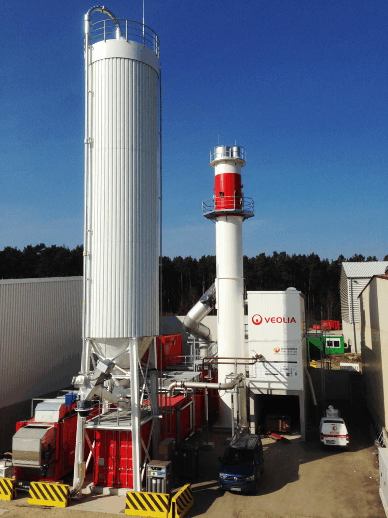 Standort von VEOLIA in Hahnbach mit der Neuen Biomasseanlage mit Klärschlammtrockner