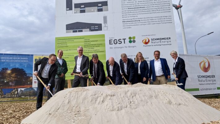 Spatenstich für die Biomasseanlage bei der EGST