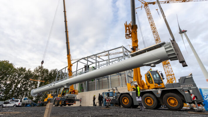 Einhebung des Kamins bei der EGST