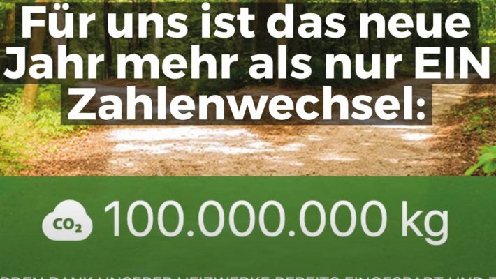 Meilenstein erreicht 100 Millionen Kilogramm CO2 eingespart