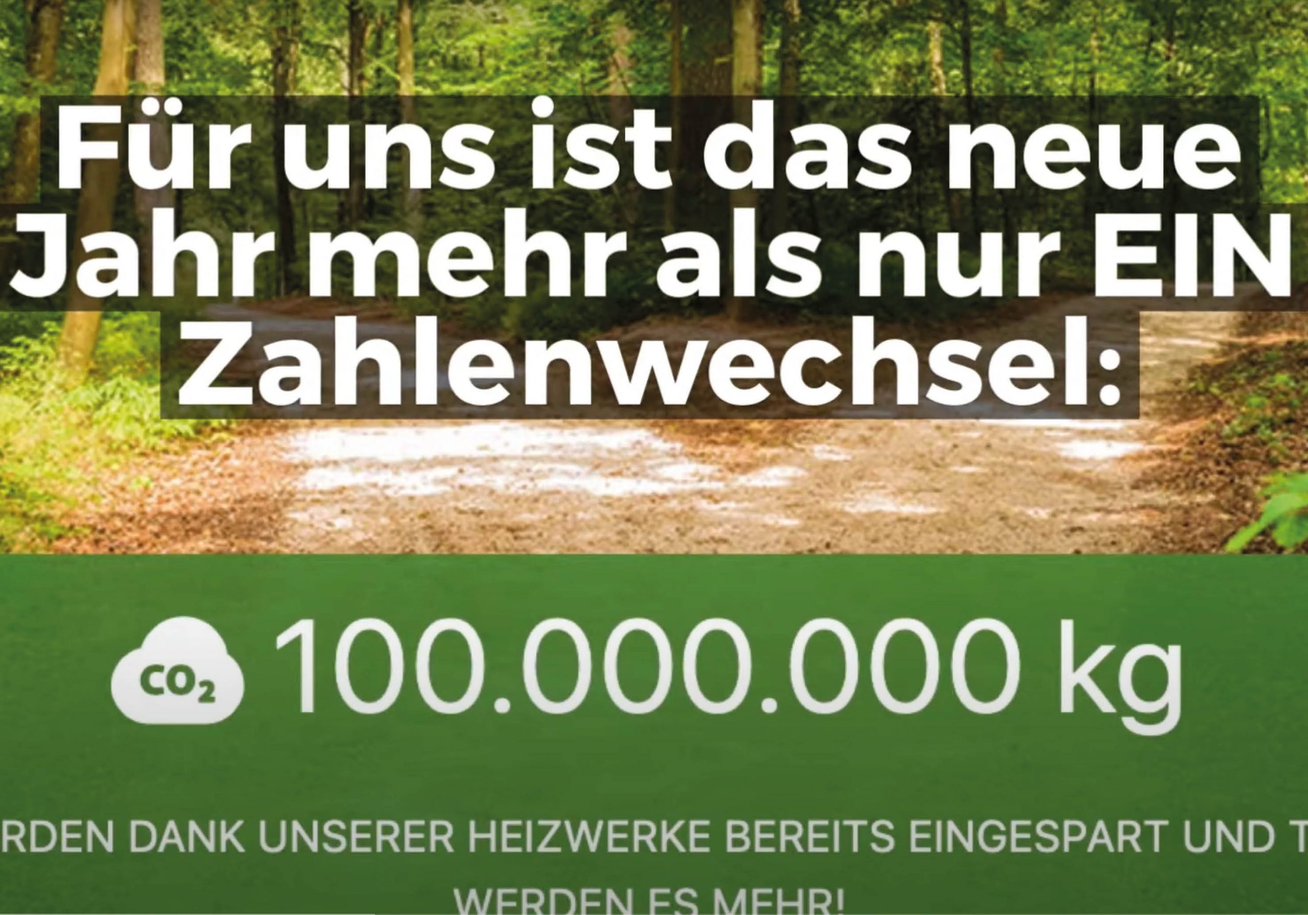 Meilenstein erreicht 100 Millionen Kilogramm CO2 eingespart