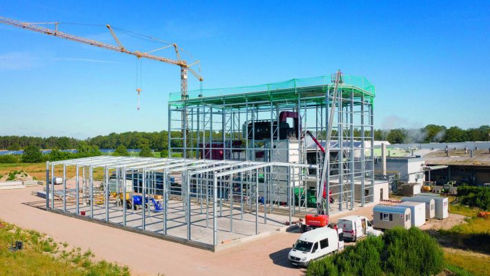 Baustelle der Biomasseanlage Steinicke Haus der Hochlandgewürze GmbH