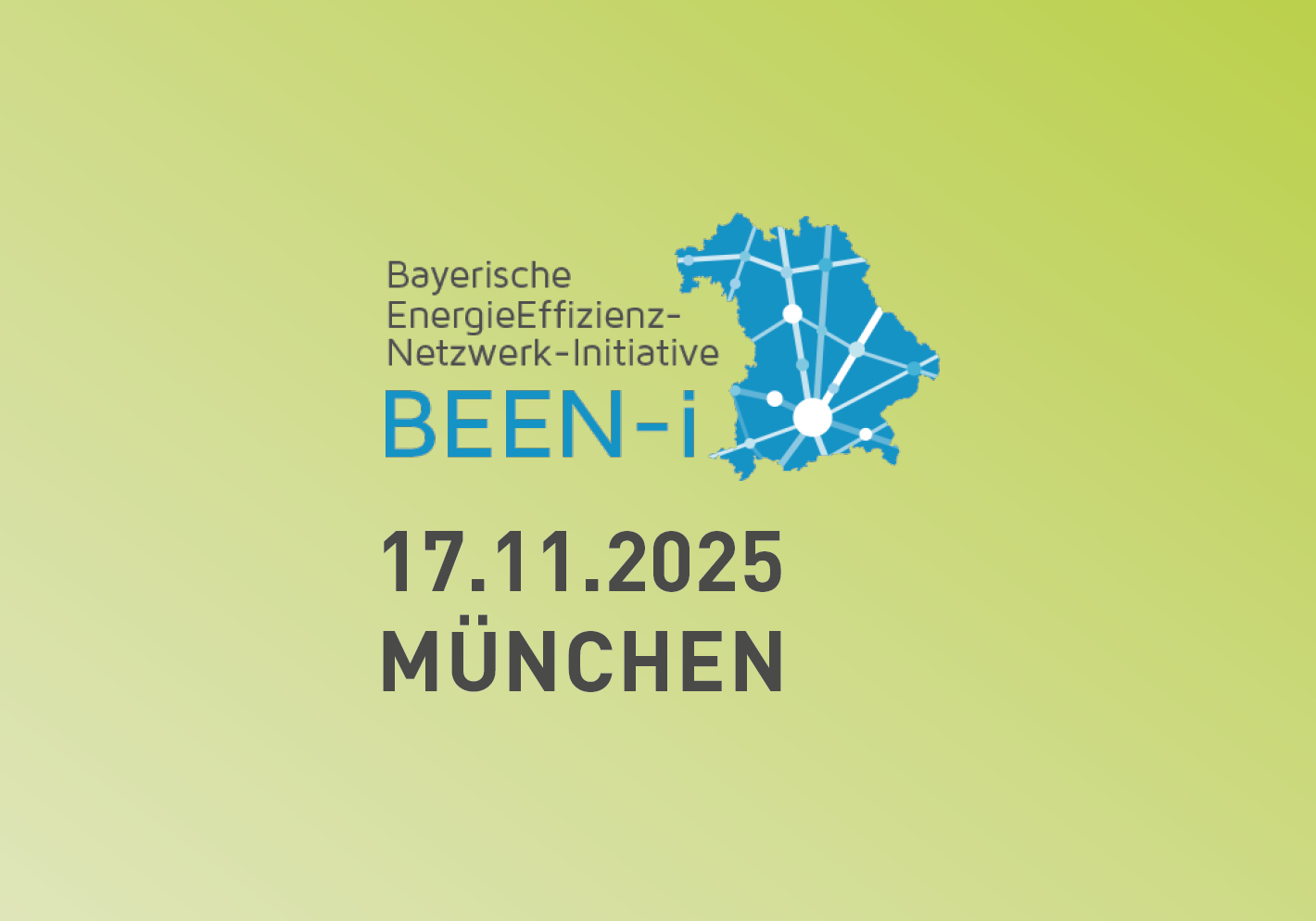 Infografik mit Logo des BEEN-i und Datum + Ort der Veranstaltung