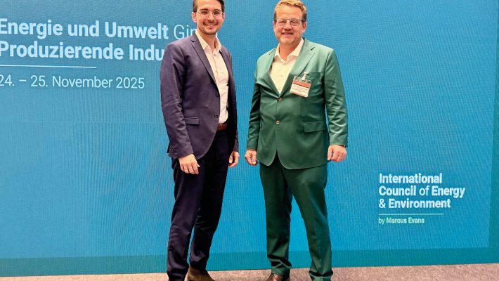 Thomas Schmidmeier und Dr. Bernd Weber auf dem ICEE Energie- und Umweltgipfel Berlin 2025