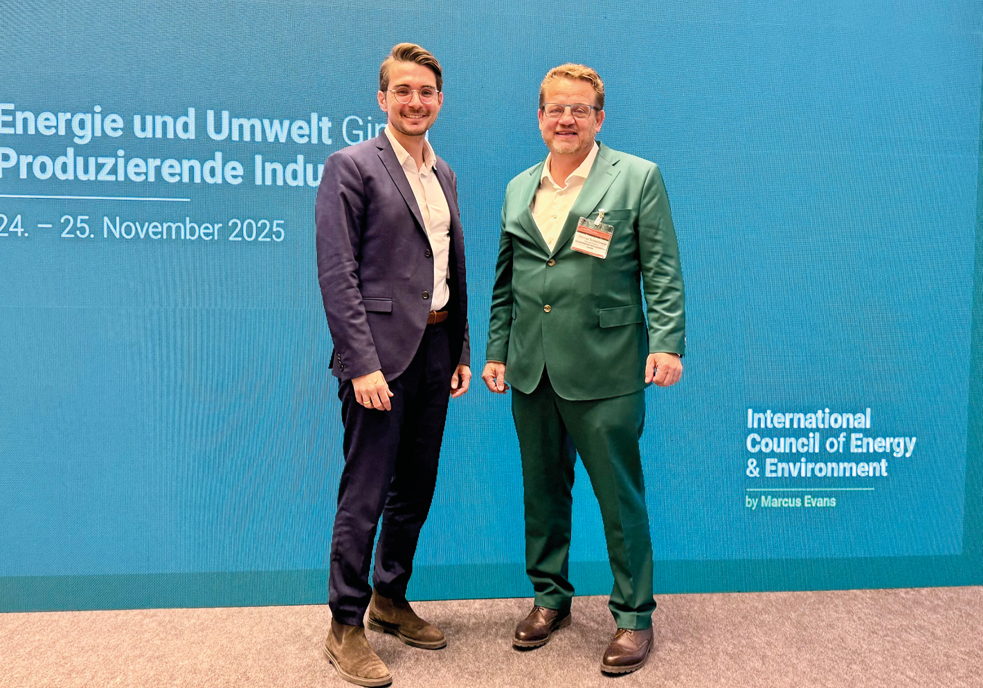 Thomas Schmidmeier und Dr. Bernd Weber auf dem ICEE Energie- und Umweltgipfel Berlin 2025