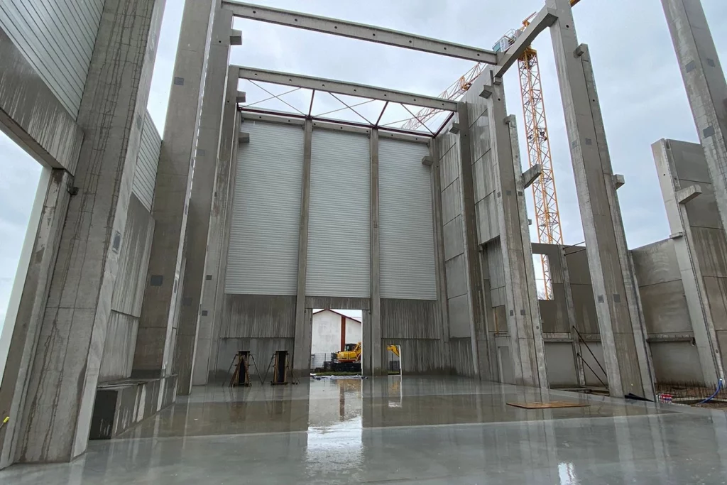 Baustelle Bramsche: Gebäude für Biomasseanlage von innen