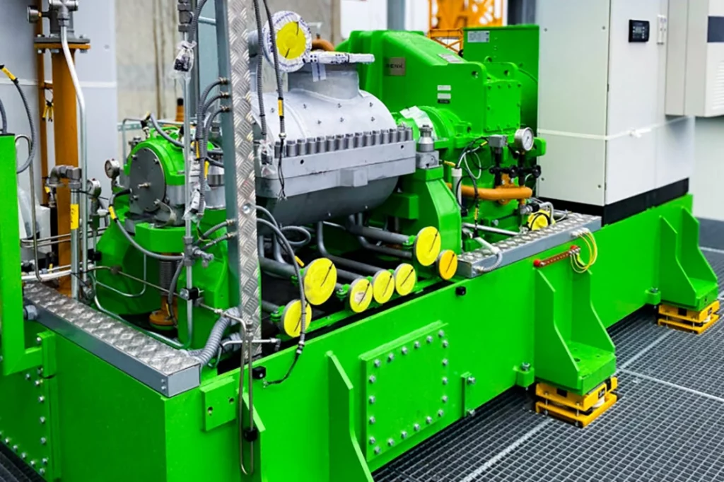 Eingebaute Turbine bei der Entsorgungsgesellschaft Steinfurt (EGST)