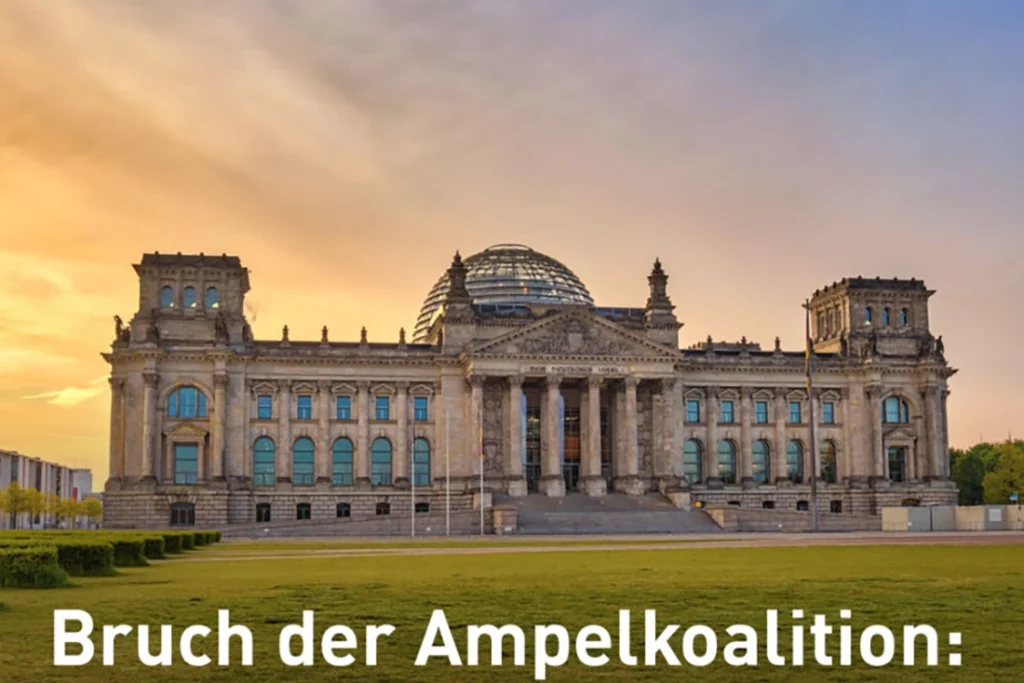 Bruch der Ampelkoalition: Bild des Bundestages in Berlin