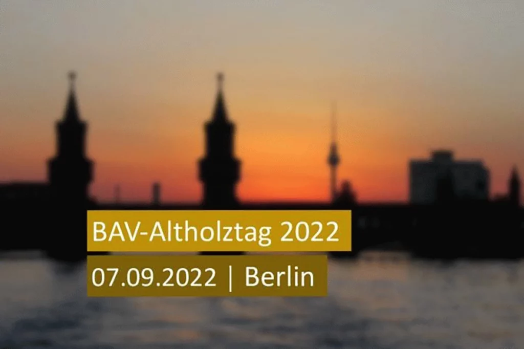 Flyer mit den wichtigen Informationen zum BAV-Altholztag 2022