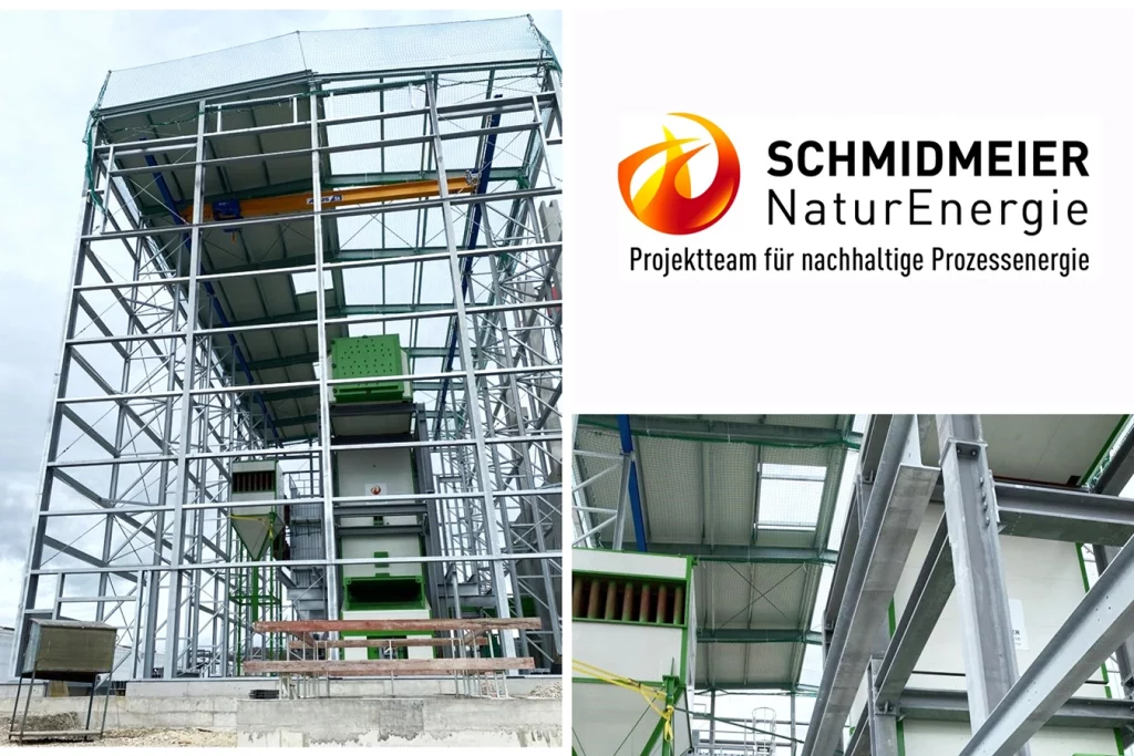 Grundgerüst der Biomasseanlage in Singen beim Bodensee durch die Firma Schmidmeier