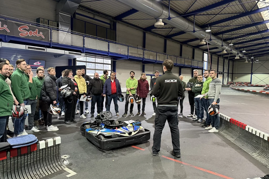 Einweisung beim Kartfahren