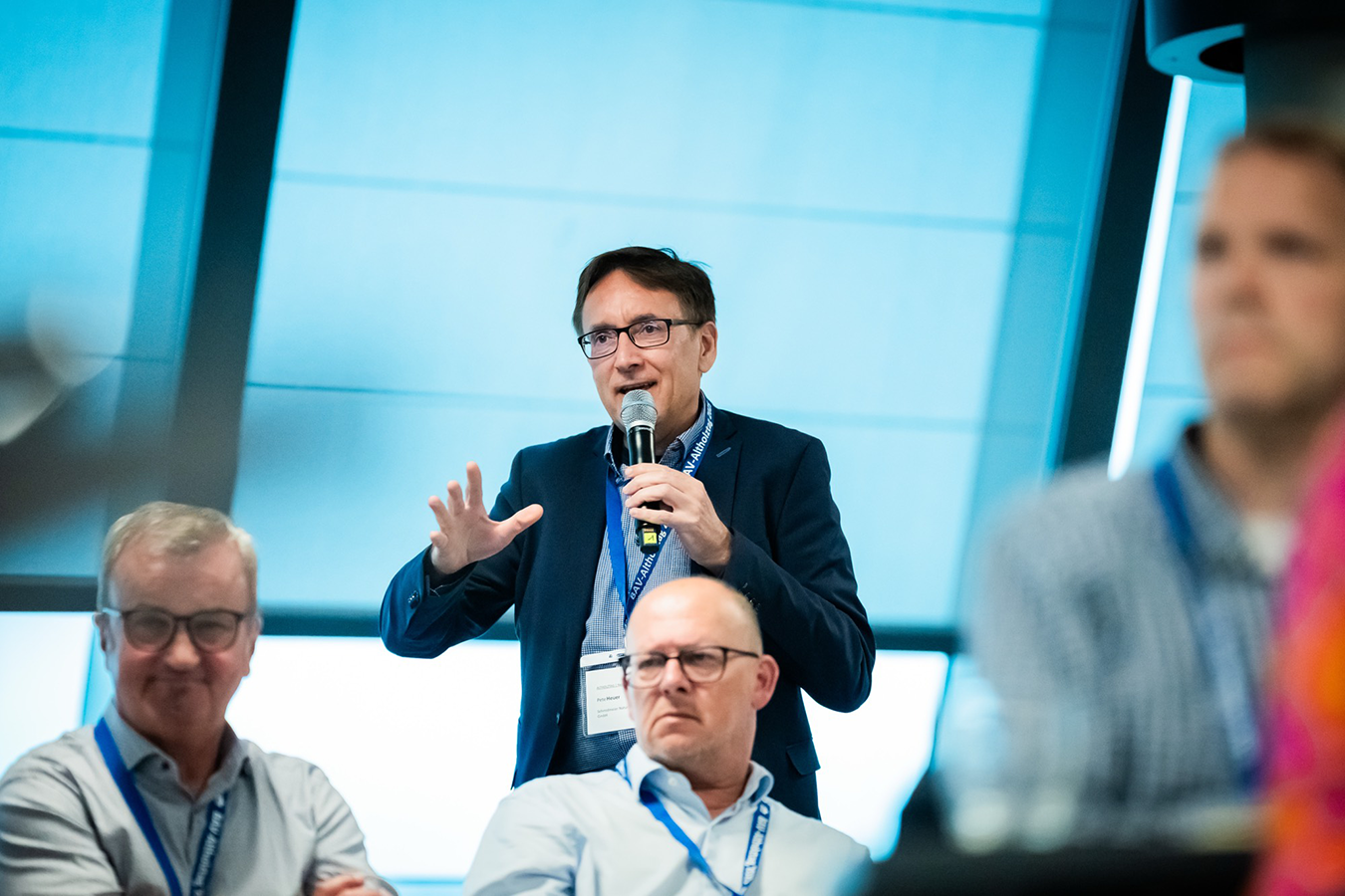 Pete Heuer, Leiter des Hauptstadtbüros Berlin der Schmidmeier NaturEnergie bei einer Veranstaltung