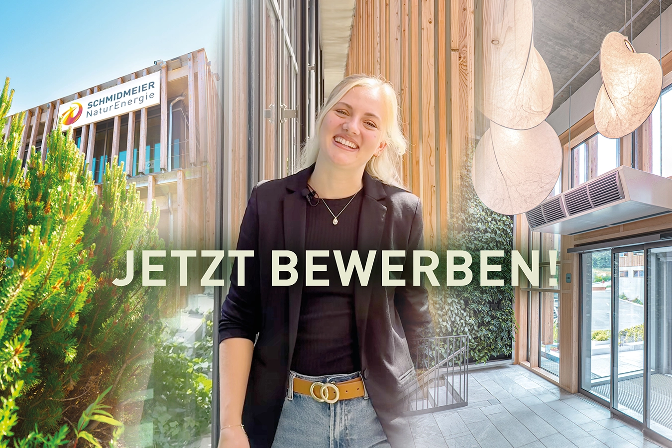 Kristina Schmidmeier ist auf dem Foto und darauf steht Jetzt bewerben!