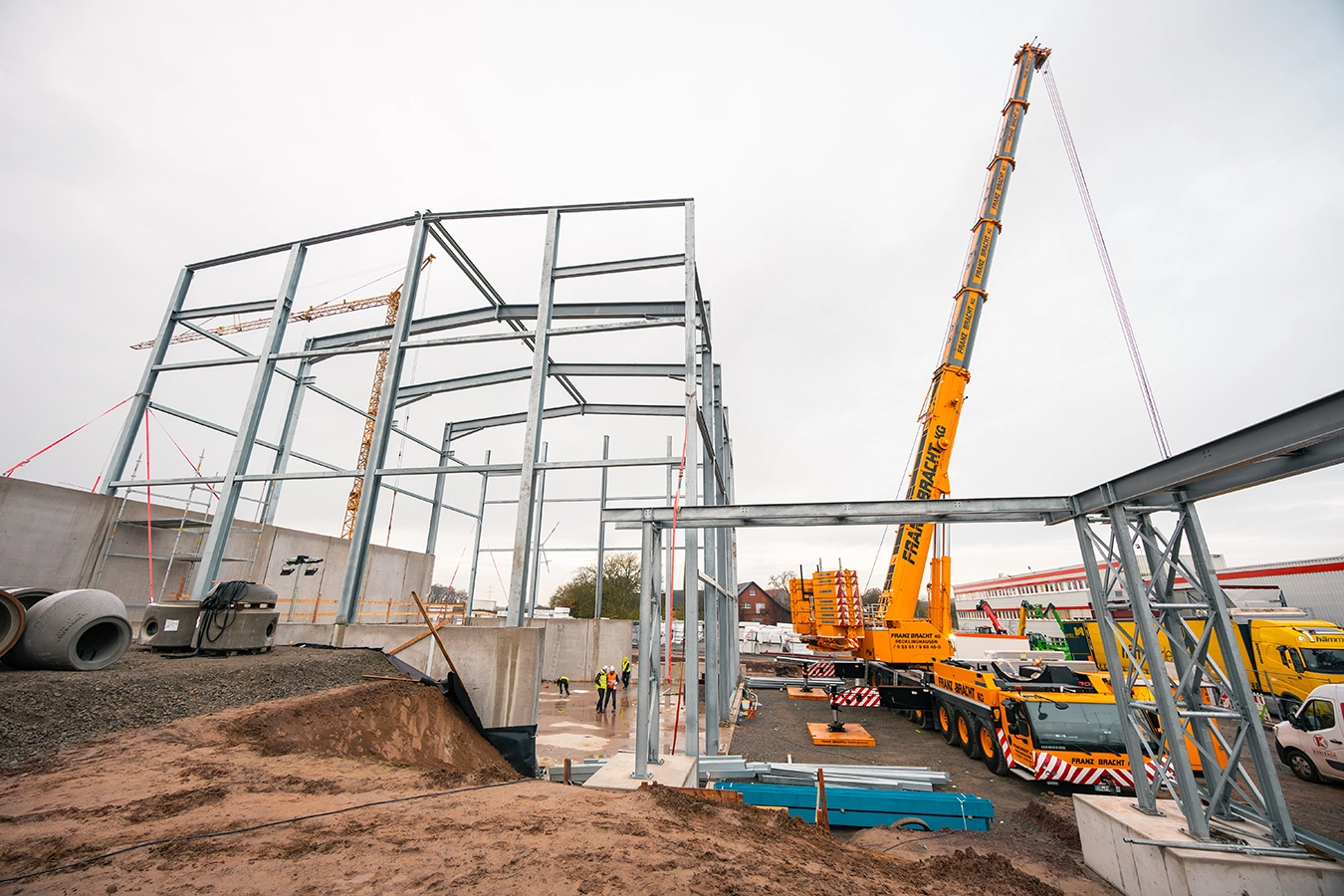 Bauarbeiten einer Anlage