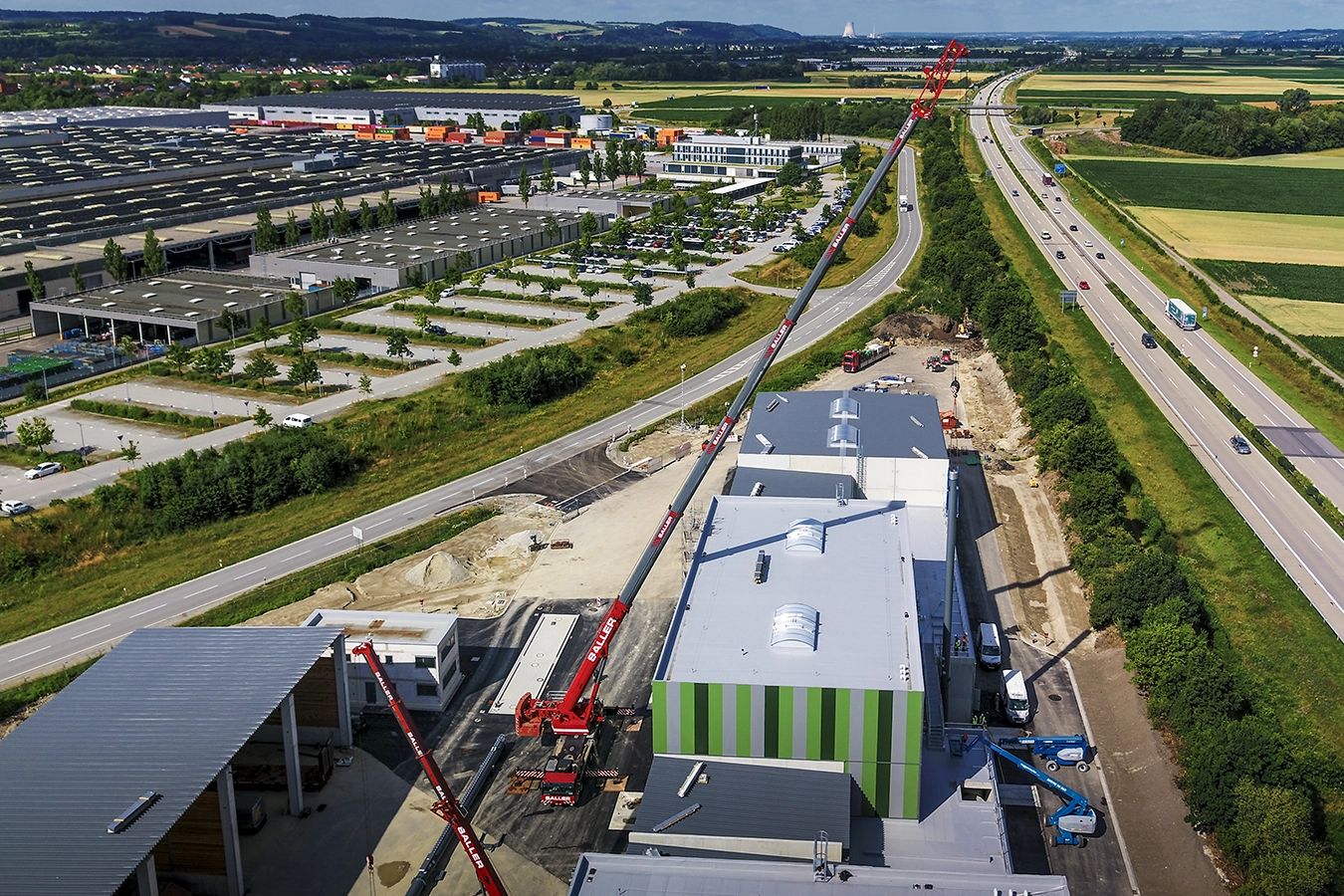 Anlage in Dingolfing, Ansicht von oben