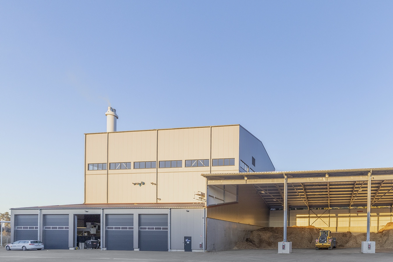 Ansicht der Anlage in Feulersdorf von außen.