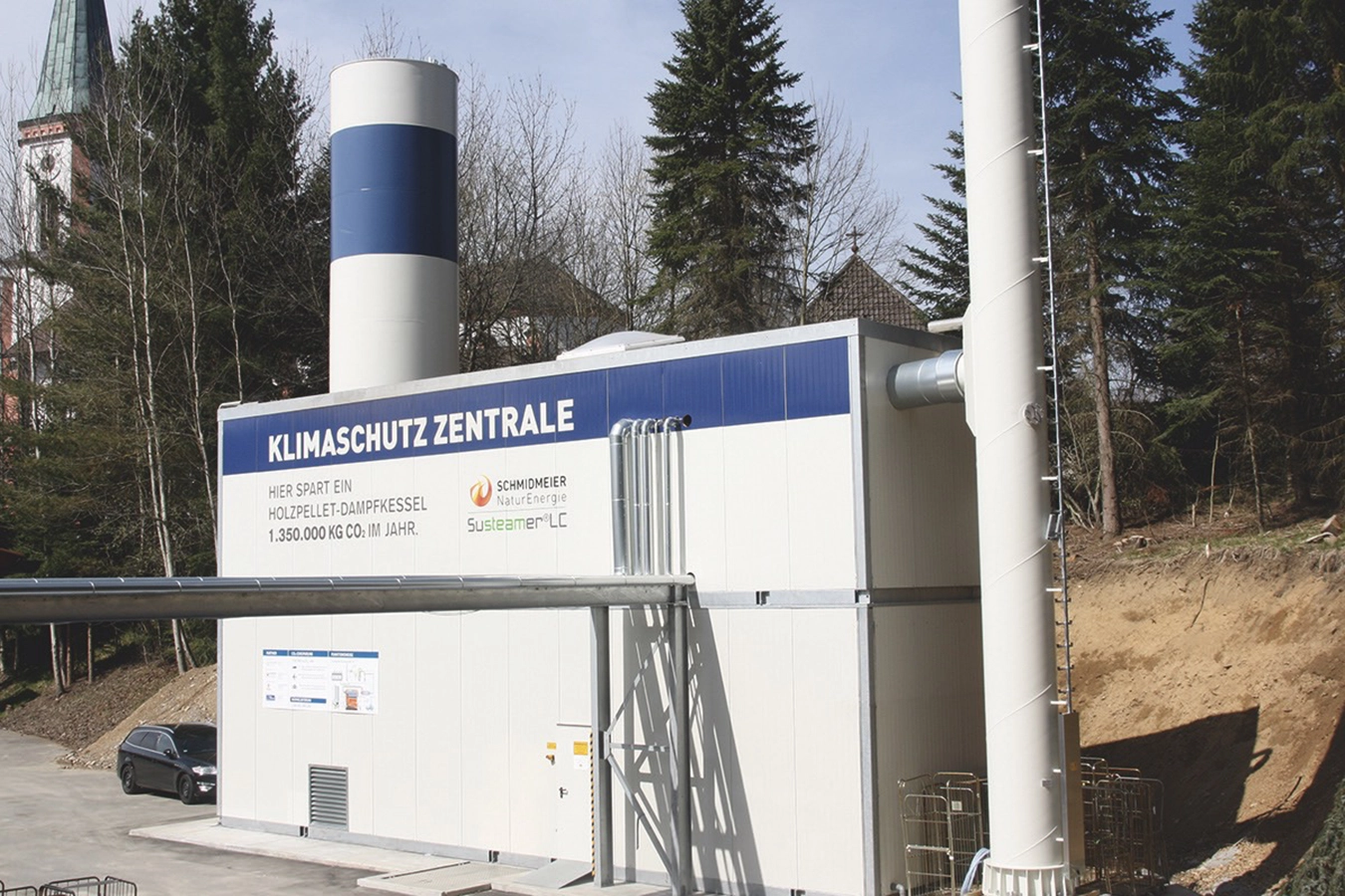 Ansicht der Klimaschutzzentrale in Lohberg.