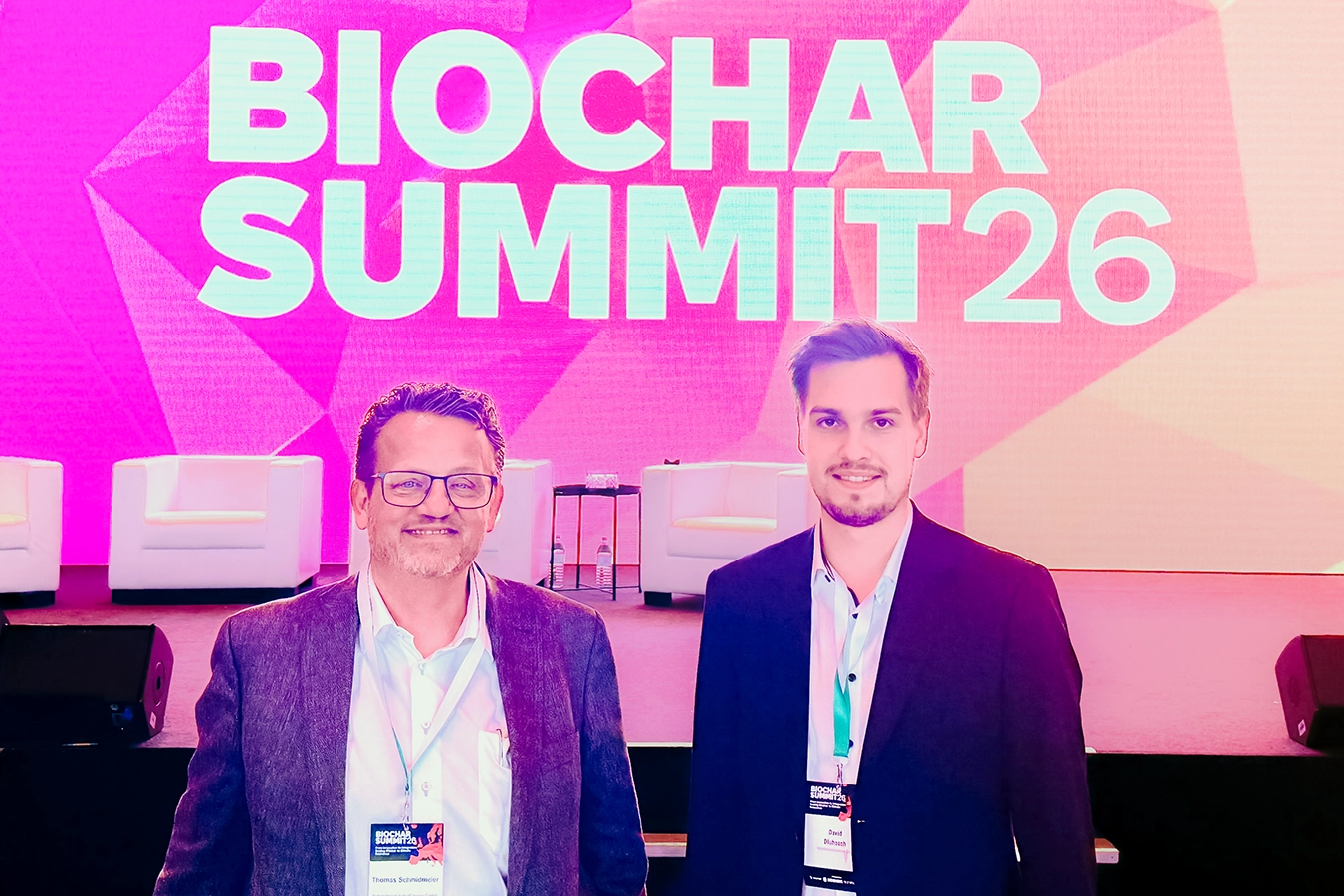 Thomas Schmidmeier und David Dluhosch am Biochar Summit