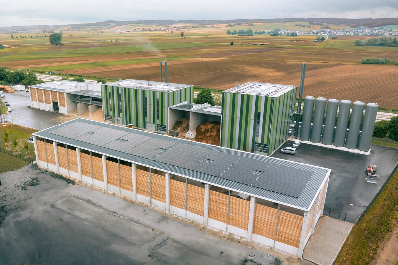 Gesamtübersicht der Anlage in Dingolfing von außen