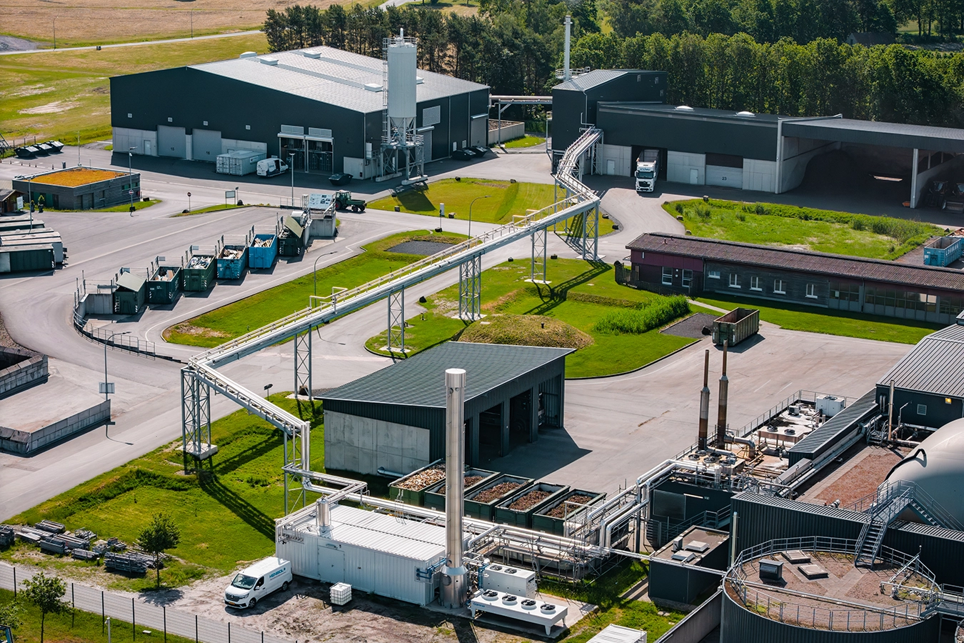 Fertige Anlage der EGST in Saerbeck von oben.