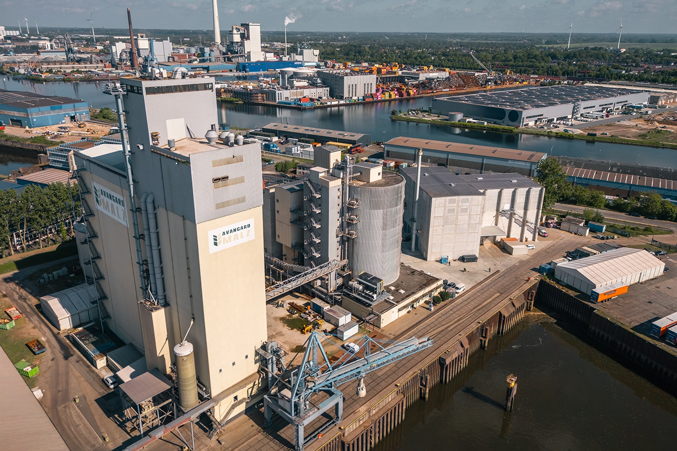 Drohnenaufnahme von der Anlage in Bremen von außen